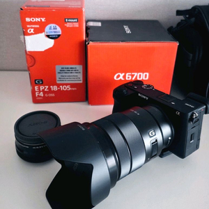 소니 A6700 미러리스 카메라와 E PZ 16-50mm 렌즈 풀셋트 신품급 이미지