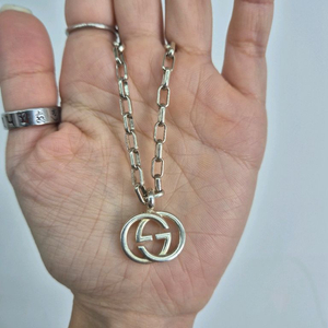 구찌 인터로킹 G실버 목걸이 (남녀공용 이미지