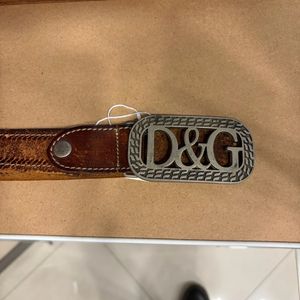 돌체앤가바나 D&G 버클 로고 가죽 벨트 이미지