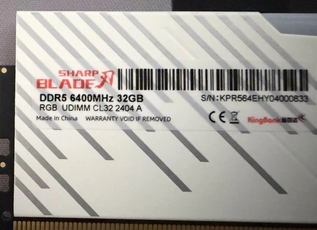 킹뱅크 튜닝램 ddr5 6400 cl32 64g(32x2) 팝니다 이미지