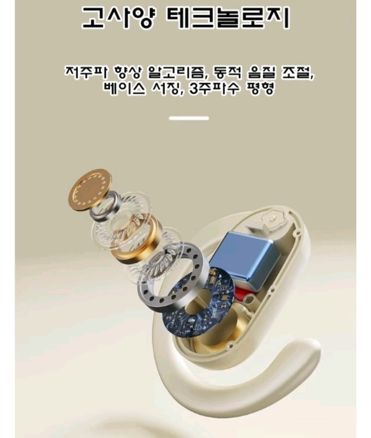 1+1 오픈형 무선 블루투스 이어폰 귀걸이형1+1 오픈형 무선 블루투스 이어폰 귀걸이형 블루투스 5.3 스포츠이어폰 이미지