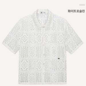 레이스 반팔 셔츠 화이트 s 이미지