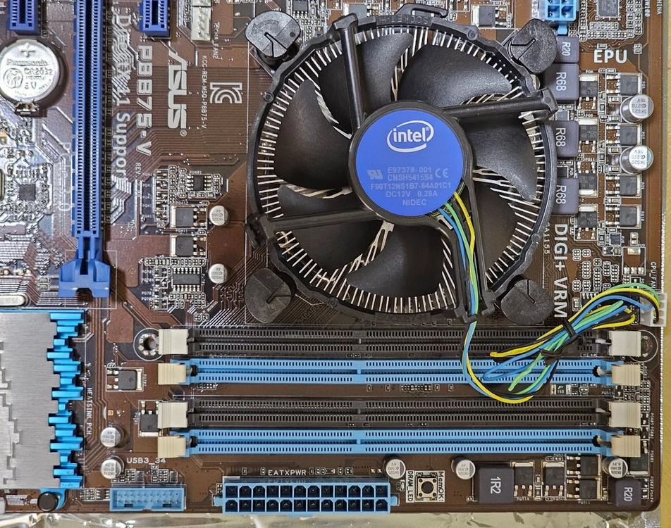 인텔 i5-3550 CPU, ASUS P8B75-V 메인보드 이미지
