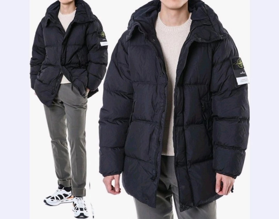 25~26fw 스톤아일랜드 크링클랩스 롱패딩 블랙 M 이미지