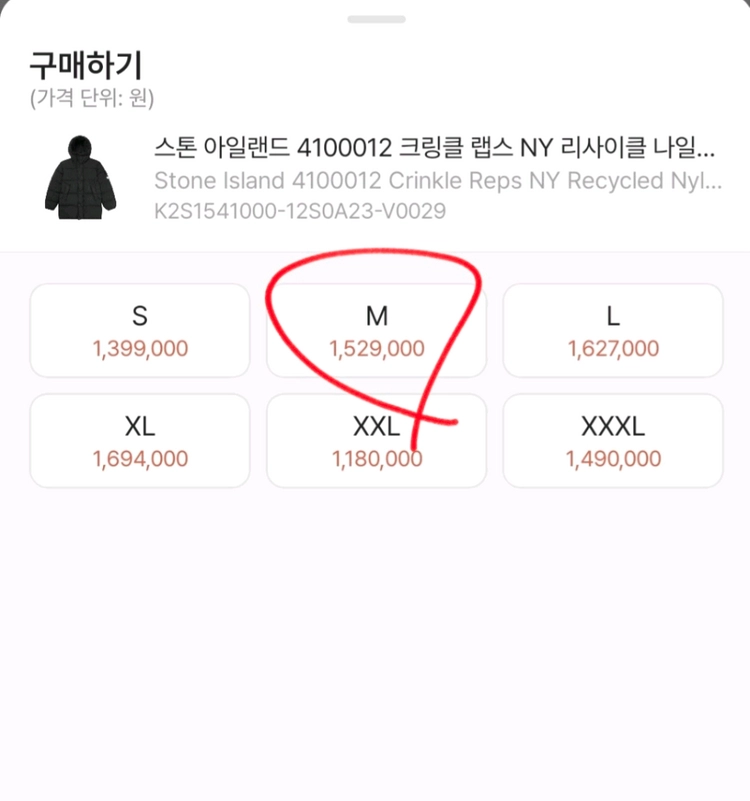 25~26fw 스톤아일랜드 크링클랩스 롱패딩 블랙 M 이미지