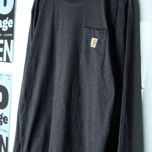 (L-2XL) 칼하트 긴팔티셔츠 USA 차콜 원포켓 이미지