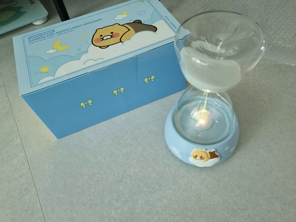 카카오프렌즈 춘식이 모래시계 무드등 스피커 이미지