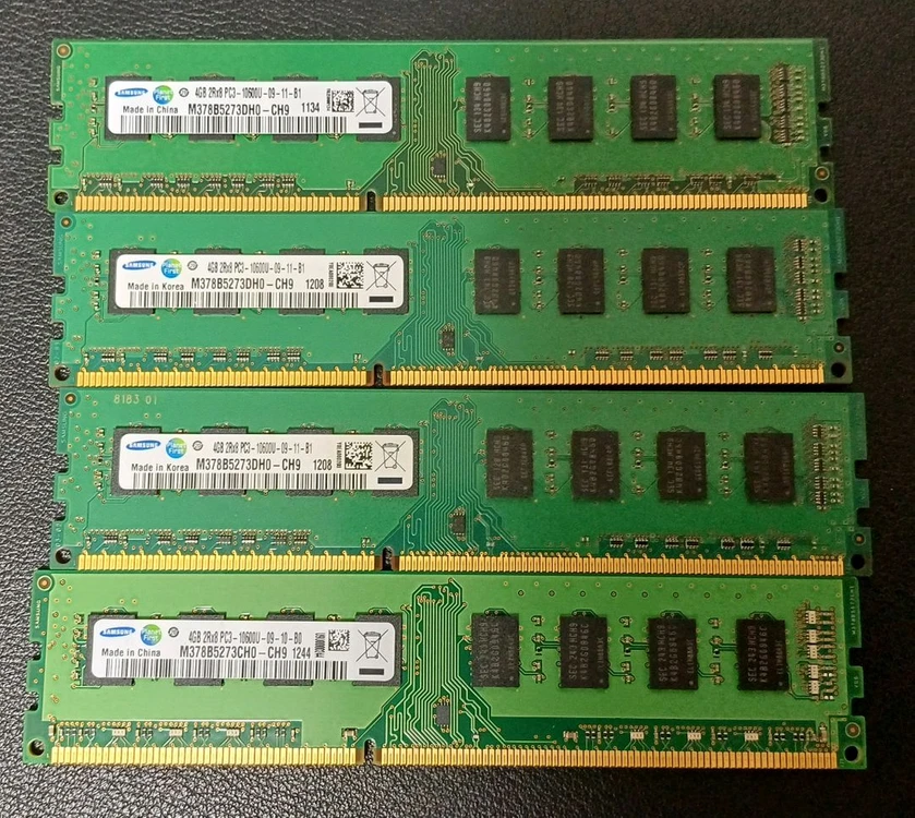 삼성 ddr3 램 4gb 4개 일괄 10600u 4gb 이미지