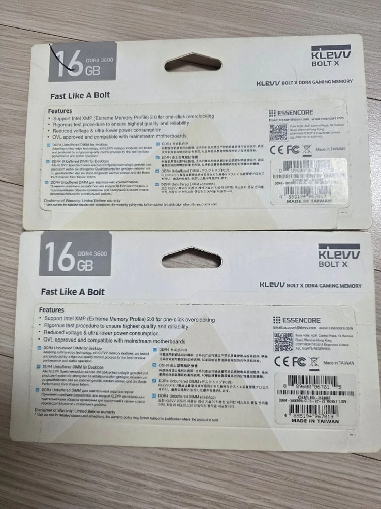 KLEVV BOLT X DDR4 3600 cl18 32GB(16x2) 이미지