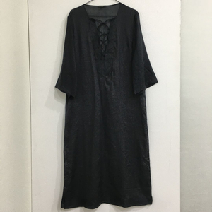 마시모두띠 레이스업 린넨 롱 원피스 M 이미지