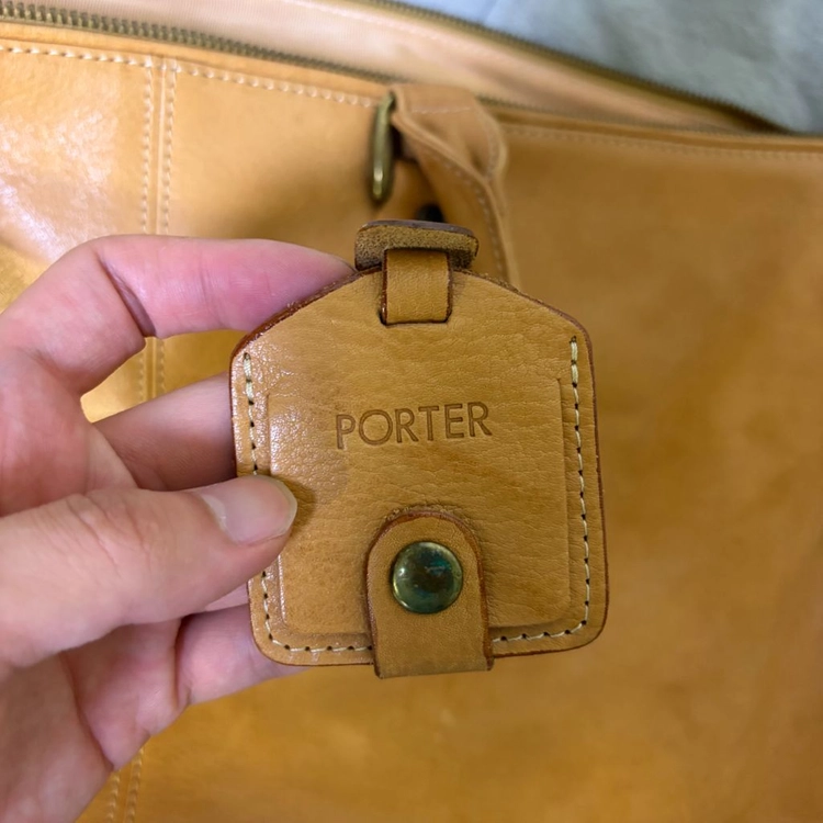 porter 요시다 포터 레더 보스턴백 카멜 이미지