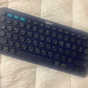 로지텍 k380 키보드 블루 컬러 이미지