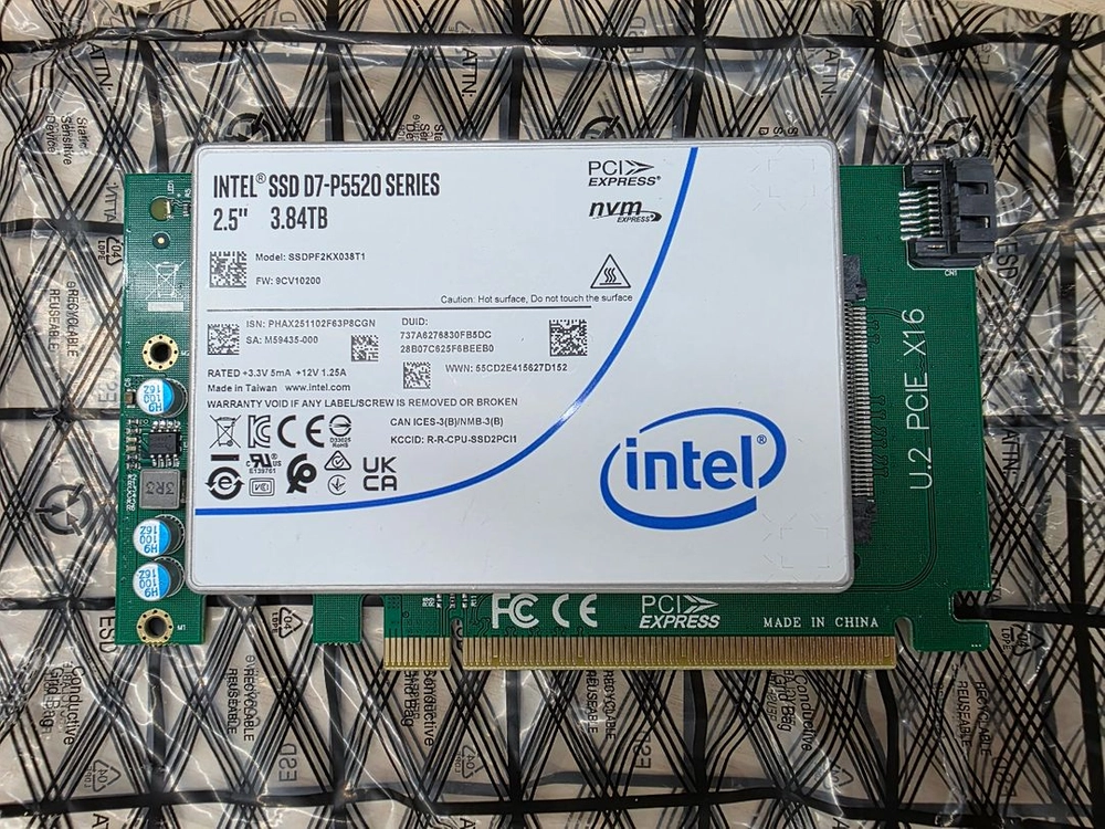 인텔 NVMe SSD D7-P5520 2.5 3.84TB 고성능 저장장치 판매 - 안심되는 중고거래