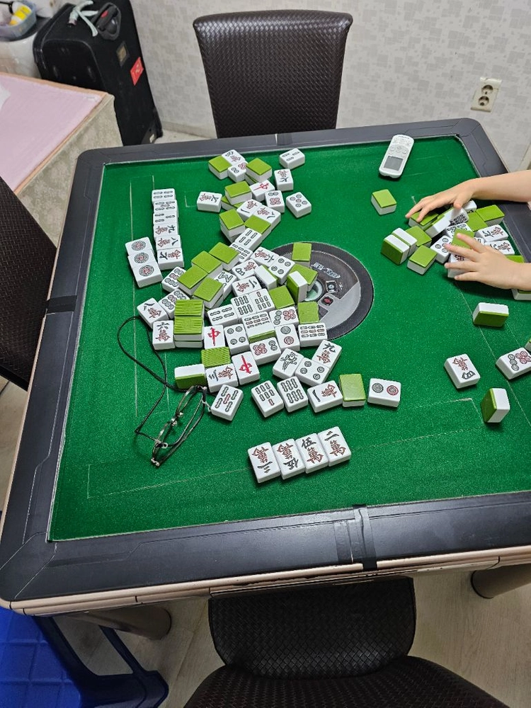 마쟝 마작 패테이블 세트 이미지