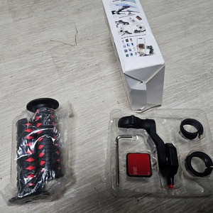 자전거 오토바이 휴대폰 거치대 + 자전거 핸들 그립 세트 미사용품 이미지