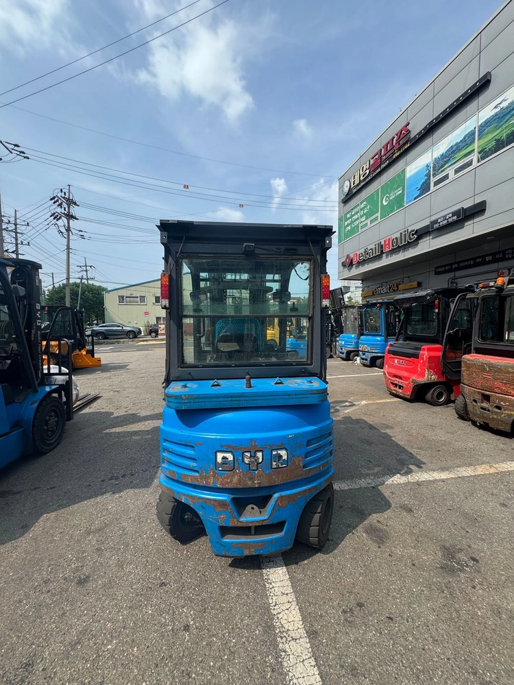 전동 지게차 3톤 좌식 BYD 3단 6.0M 전기 리치 소형 창고 이미지