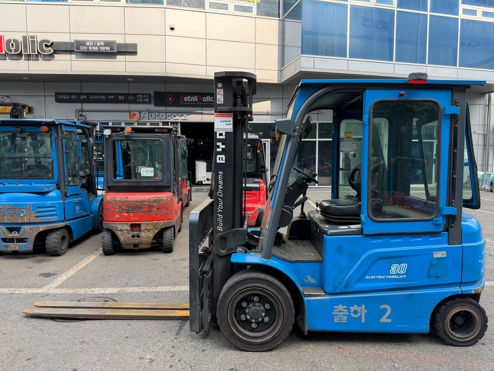 전동 지게차 3톤 좌식 BYD 2단 3.5M 전기 리치 소형 창고 이미지