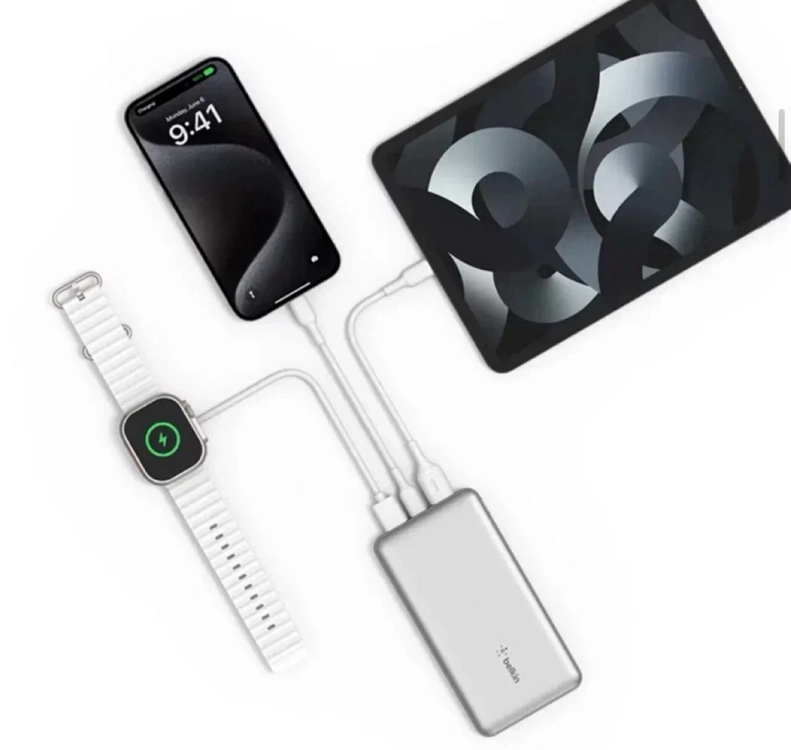 벨킨10000mAh 3포트 15W PD 고속 충전 보조배터리 이미지