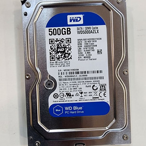 WD Blue 500GB HDD + SATA3 케이블 이미지