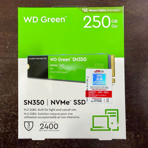 WD Green SN350 M.2 NVMe (250GB) SSD 미개봉 새제품 이미지