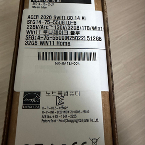 미개봉 ACER 2026 스위프트 고 14 228v / 512gb / 32gb