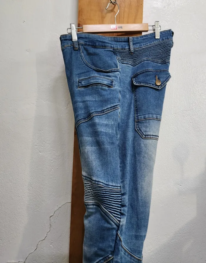 [MOTO PANTS] 남성 라이딩 모토 바이크 데님 팬츠 / 청바지 (2XL) 이미지