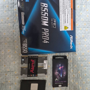 고성능 그래ASRock B550M PRO4 메인보드 + AMD Ryzen 5 5600X 컴 1대 조립 최상품 부품픽 이미지