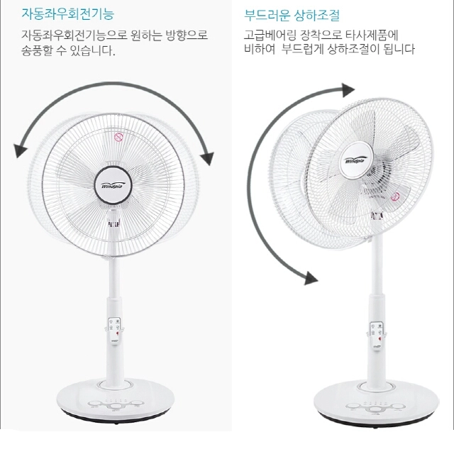 14형 화이트 스탠드 리모컨 선풍기 새제품 무료배송 이미지
