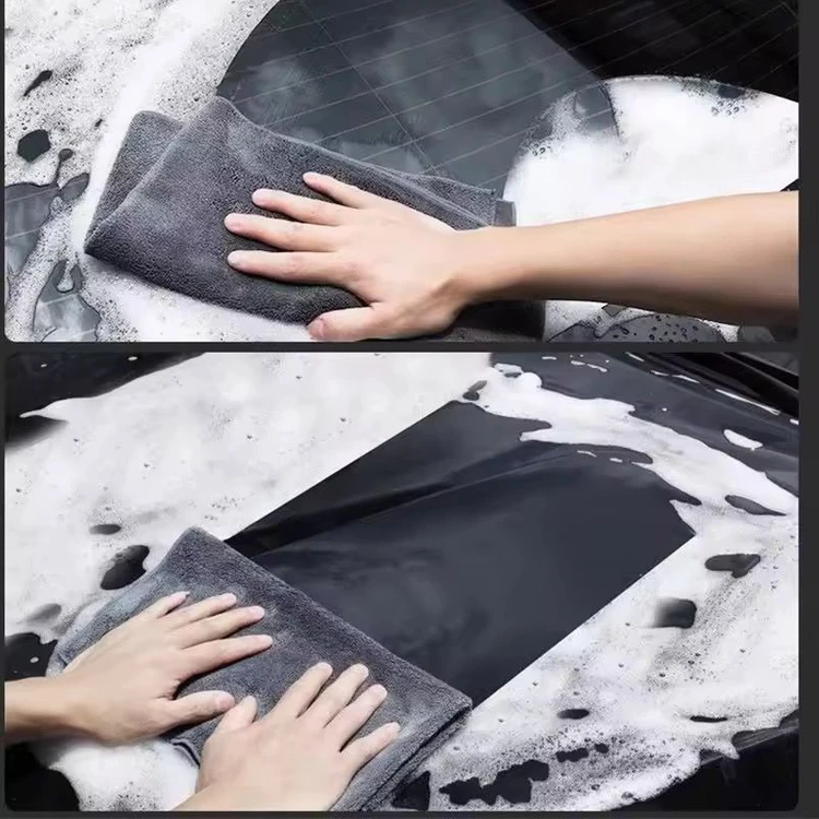 [새제품] 고급 스웨이드 극세사 양면 다용도 세차 타올 30x60cm 이미지