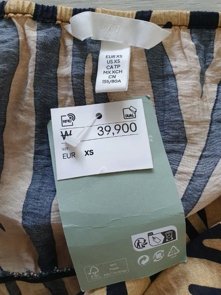 (택있는 새상품) 반값/H&M 홀터넥 원피스 44~55 이미지
