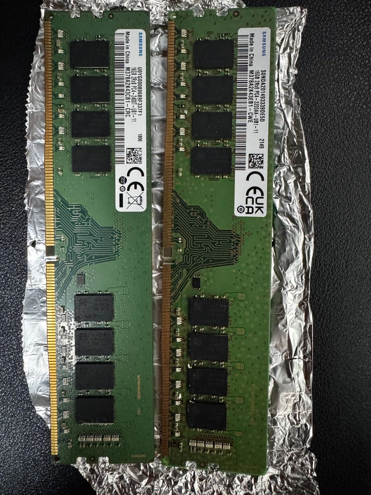 DDR4 16GB 메모리 2개 세트 이미지