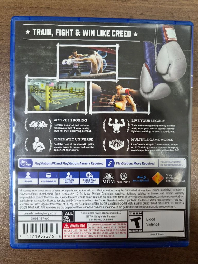 PS4 VR 크리드 라이즈 투 글로리 CREED 이미지