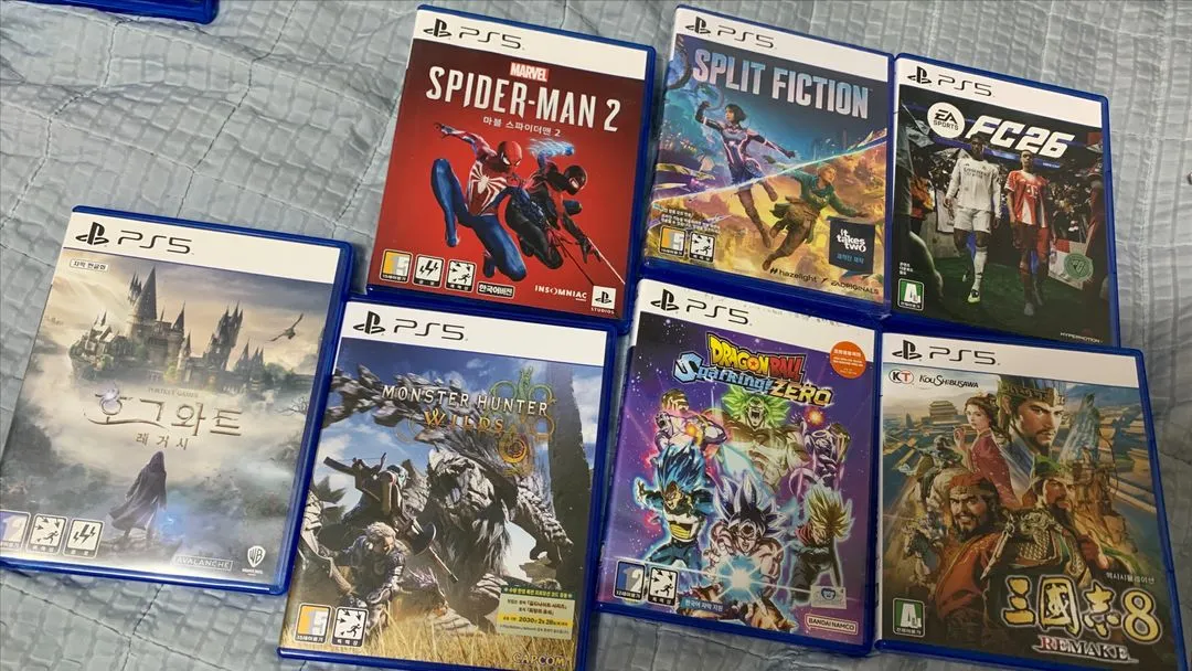 소니 플스5 PS5 스파이더맨, 드래곤볼, 호그와트, 몬스터헌터, 스플릿픽션, 삼국지8 리메이크 이미지