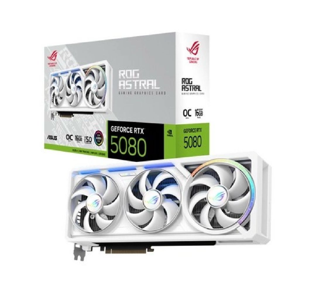 ASUS RTX 5080 아스트랄 화이트 이미지