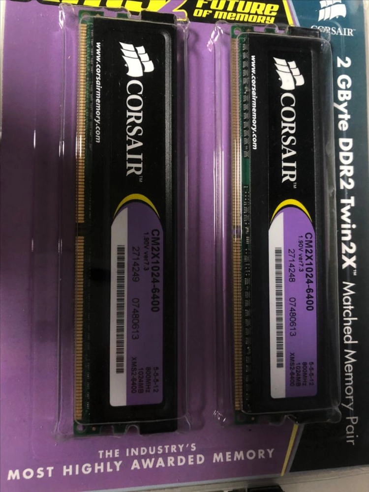 노테스트 커세어 DDR2 방열판 메모리 2GBx2 1GBx2 4장 일괄(내용 필독) 이미지