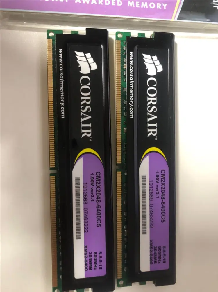 노테스트 커세어 DDR2 방열판 메모리 2GBx2 1GBx2 4장 일괄(내용 필독) 이미지