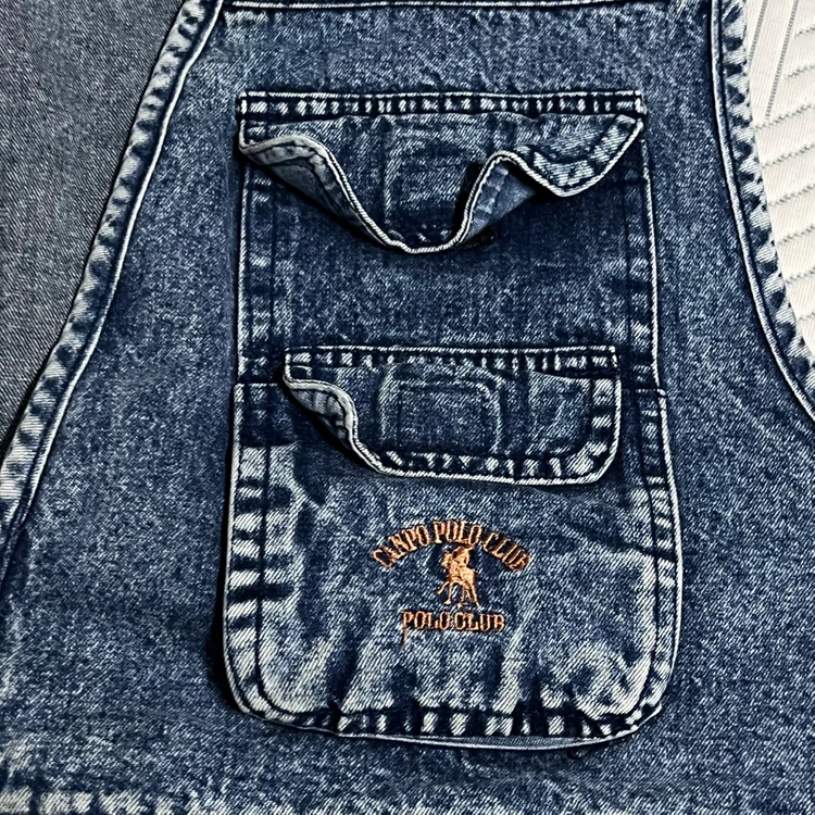 CANPO POLO CLUB 빈티지 데님베스트 XXL 조끼 아메카지 구제 올드 이미지