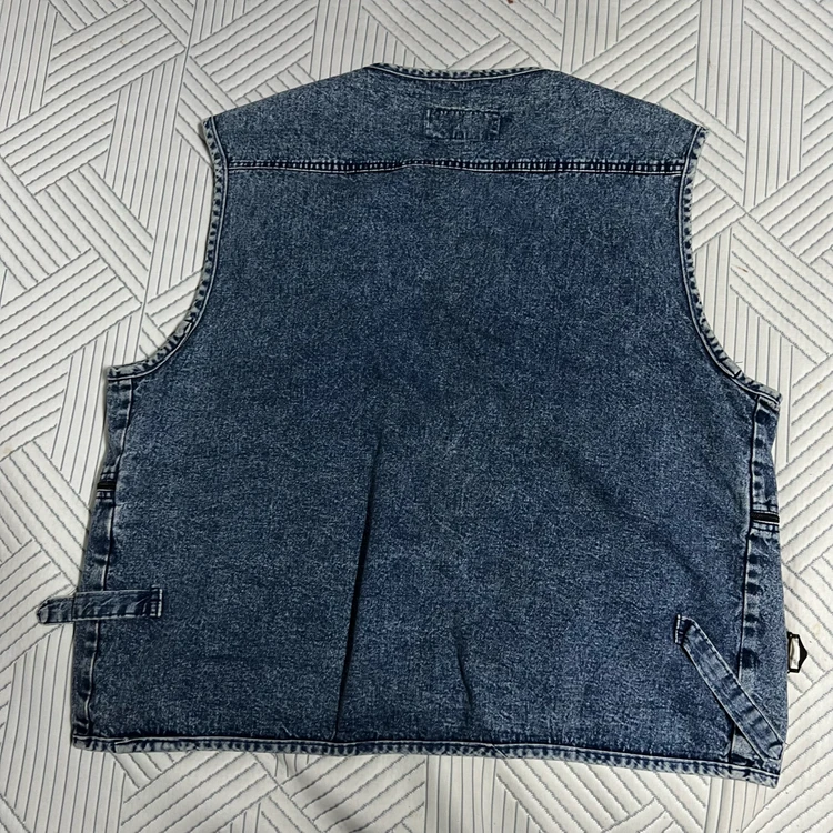 CANPO POLO CLUB 빈티지 데님베스트 XXL 조끼 아메카지 구제 올드 이미지