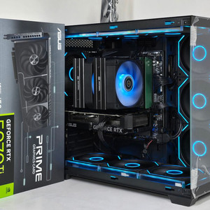 (새제품 ASUS RTX5070Ti, 9800X3D 수랭 블랙)32GB, 1000W, 공랭쿨러, 방송게이 이미지