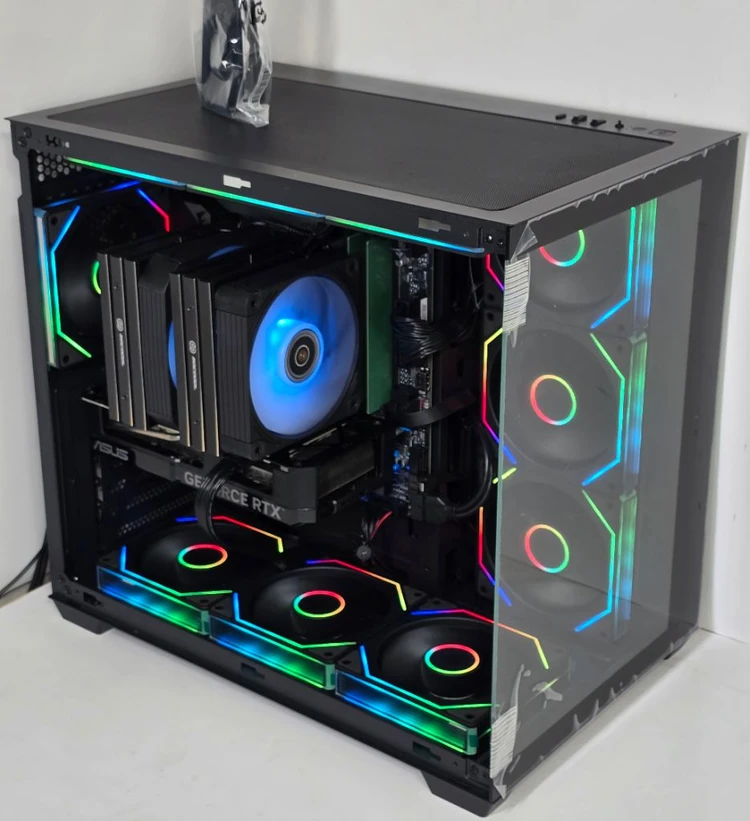 (새제품 ASUS RTX5070Ti, 9800X3D 수랭 블랙)32GB, 1000W, 공랭쿨러, 방송게이 이미지