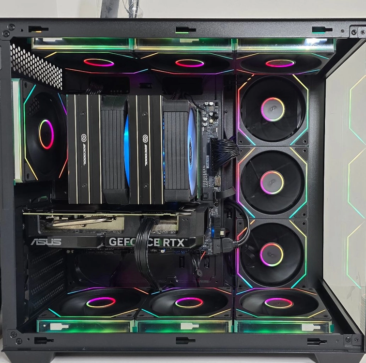 (새제품 ASUS RTX5070Ti, 9800X3D 수랭 블랙)32GB, 1000W, 공랭쿨러, 방송게이밍컴퓨터본체 이미지