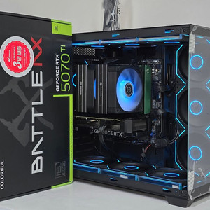 (새제품 RTX5070Ti 토마호크, 9800X3D 공랭 블랙)32GB, 1000W, 공랭쿨러, 방송게이밍컴퓨터본체 이미지