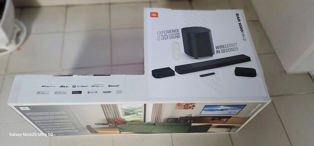 JBL Bar 1000MK2-7.1.4 탈착식 서라운드 스피커 멀티빔 3.0 돌비 애트모스 및 DTSX 이미지