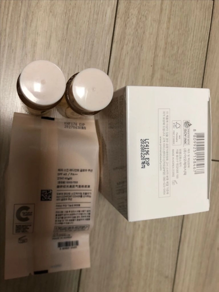 (새상품)프리메라 나이아시카 워터리 쿠션(베이지)+헤라쿠션미니+프리메라 오일 투폼 2개 이미지