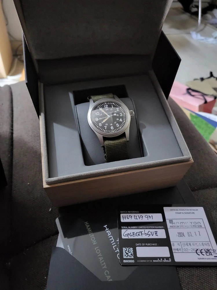 해밀턴 카키필드 메카니컬 38mm 이미지