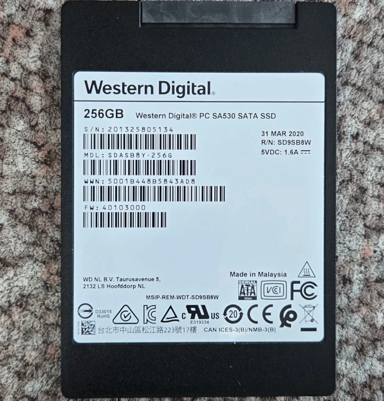 2.5인치 SSD 및 M.2 SATA SSD /120G/250G/256G/512G 일괄 판매합니다 이미지