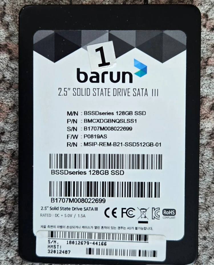 2.5인치 SSD 및 M.2 SATA SSD /120G/250G/256G/512G 일괄 판매합니다 이미지
