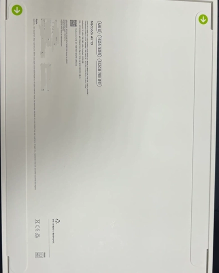 (미개봉)맥북 에어 13 M5 16GB 512GB 스카이 블루 이미지