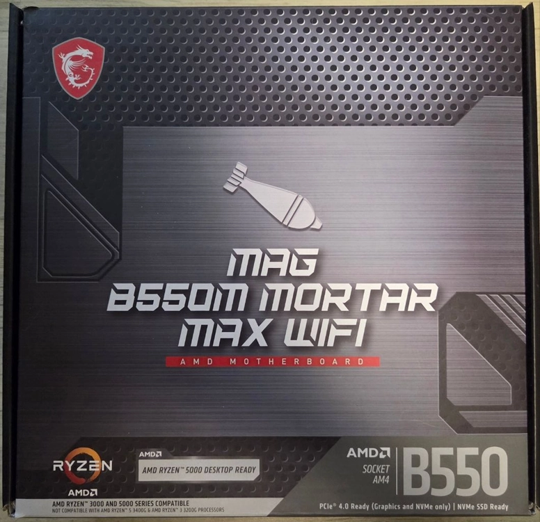 msi mag b550m 박격포 wifi + 라이젠9 5900x 세트 이미지