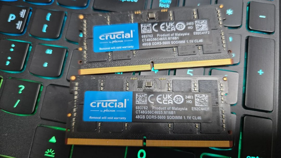 노트북용.마이크론 ddr5. 램 48gb 5600 램 팔아요 이미지